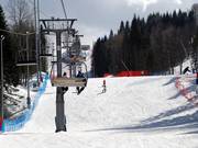 Discesa B3 sotto la veloce seggiovia quadriposto B1