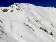 Potenziale per il freeride sotto la seggiovia esaposto Dôme