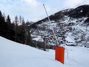 Innevamento programmato a Tignes