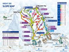 Mappa delle piste High1 Resort