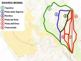 Mappa delle piste Monte Livata - Subiaco-Monna dell'Orso