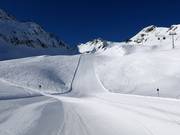 Pista nera Schmugglerpiste presso la Weißseejochbahn