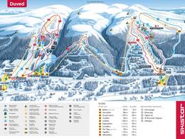 Mappa delle piste Duved/Tegefjäll
