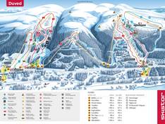 Mappa delle piste Duved/Tegefjäll