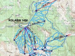 Mappa delle piste Kolašin 1450/Kolašin 1600