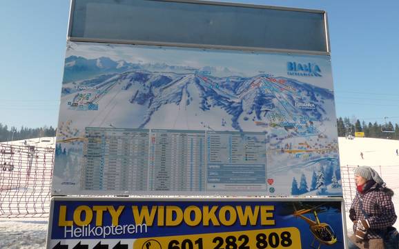 Monti Beschidi orientali: Orientamento nei comprensori sciistici – Orientamento Białka Tatrzańska - Kotelnica/Kaniówka/Bania