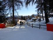 Atmosfera serale alla stazione a monte della funivia