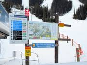 Tabellone informativo dettagliato presso la seggiovia Gold Chair Express