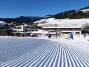 Ottima preparazione delle piste nell’area bambini
