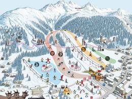 Mappa delle piste Languard - Pontresina