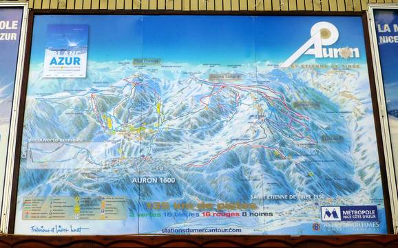 Vallée de la Tinée: Orientamento nei comprensori sciistici – Orientamento Auron (Saint-Etienne-de-Tinée)