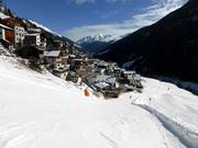 Il paese di Kappl sulla pista di rientro a valle