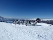I cannoni da neve aspettano il prossimo utilizzo