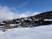 Area principianti presso la stazione a valle Moosalp-Express