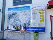 Mappa delle piste con informazioni operative aggiornate presso la stazione a valle