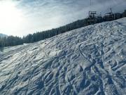 Sciare nella neve fresca presso la seggiovia Einhornbahn II