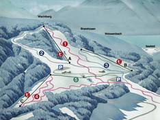 Mappa delle piste Wachtberglifte - Weyregg am Attersee