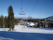 Facile discesa verso l'Eagle Lodge