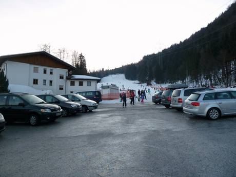 Monti del Rofan: Accesso nei comprensori sciistici e parcheggio – Accesso, parcheggi Kramsach