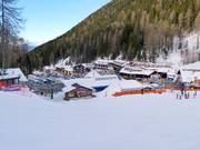 Vista sugli hotel a Pampeago