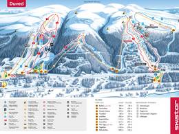 Mappa delle piste Duved/Tegefjäll