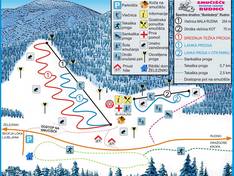 Mappa delle piste Rudno - Železniki