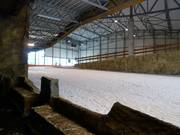 Vista sulla pista per principianti dall'ingresso della ski hall