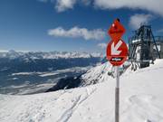 Inizio dell’itinerario sciistico Seilbahnrinne