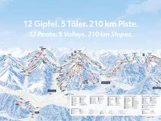 Mappa delle piste Snow Space Salzburg - Flachau/Wagrain/St. Johann-Alpendorf
