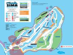 Mappa delle piste Mount Sima