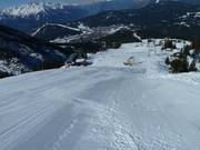 Il pendio ripido viene ben preparato