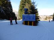 Segnaletica delle piste nell’area sciistica Paganella