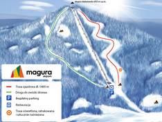 Mappa delle piste Magura Skipark - Malastow