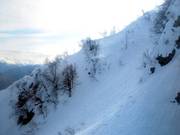 Ripido e profondo: così si presenta il terreno sopra la quota dei 2000 metri.