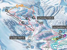 Mappa delle piste La Forclaz