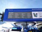 Informazioni digitali all'ingresso della seggiovia