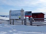 Mappa delle piste e segnaletica delle piste nell’area sciistica Tänndalen