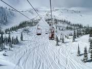 Zona di neve fresca sotto il Gravenstafel Mountain