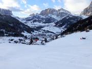 Vista sulle sistemazioni a Corvara