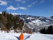 Potente innevamento della discesa a valle