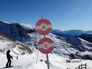 Segnaletica delle piste nell’area sciistica Merano 2000