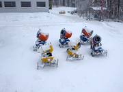 I cannoni da neve aspettano il prossimo utilizzo