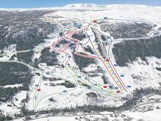 Mappa delle piste Ål Skisenter