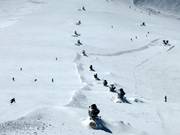 Cannoni da neve sul ghiacciaio