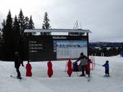 Mappa delle piste con segnaletica delle piste nell’area sciistica Åre