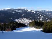 Vista dall'Hromovka sulla località di Spindlermühle