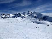 Vista dalla seggiovia Bühlberg-Hahnenmoos sul Gran Masta Park verso Luegli e Metschstand