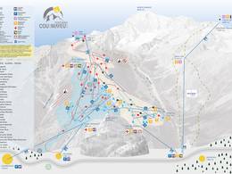 Mappa delle piste Courmayeur - Chécrouit/Val Veny