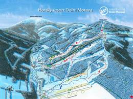 Mappa delle piste Dolní Morava - Králický Sněžník