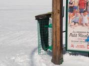 Cestino presso la stazione della seggiovia
